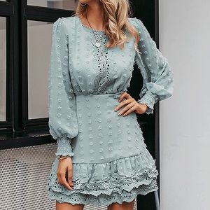 Chiffon long sleeve dress